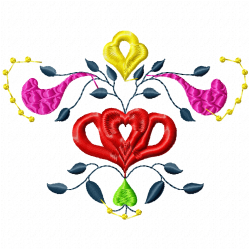 Flowers And Tree Embroidery Design 9